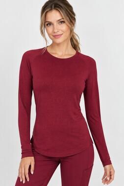 FIGS Seamless Red Under Scrub Top New Small